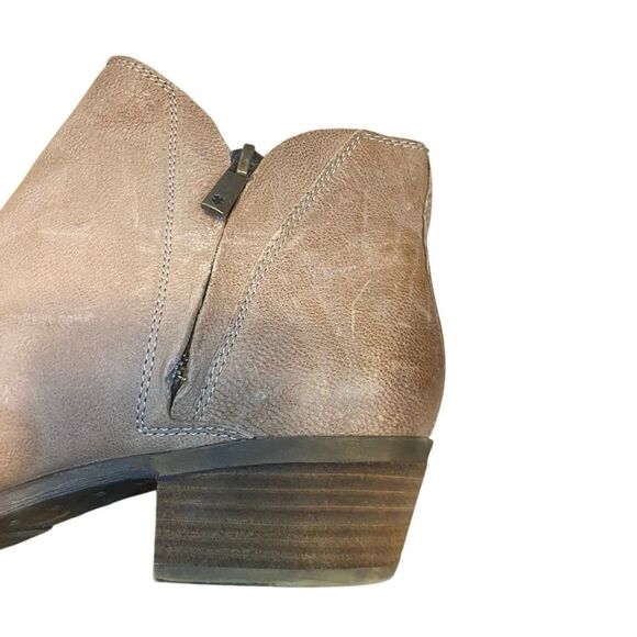 Lucky Brand Brenon size 8.5 zipper side booties brown tan - Picture 8 of 9